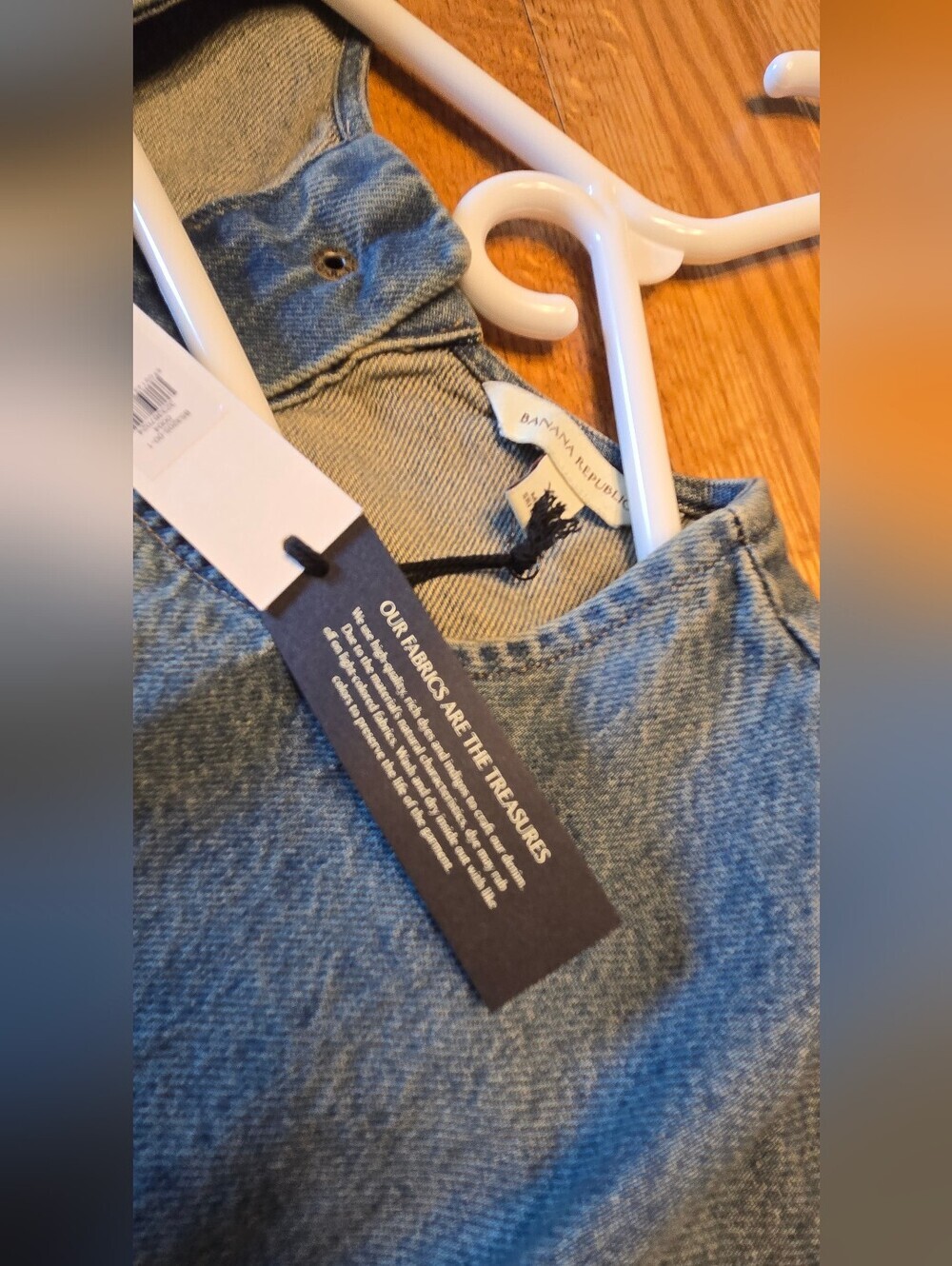 Banana Republic Blue Denim Tie-Waist Top Size Xl - Picture 11 of 16
